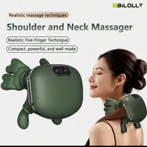 Shoulder Massager Electric Cervical Massager Bionic HandHeating Wireless Portable 3D Kneading Massage for Pain Relief deep Tissue，Leg Neck & Back Massager & Lightweight Gift