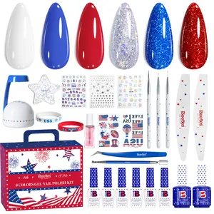 Beetles 4th of July Gel Nail Polish Kit 6 Colors Gel Polish Soak Off Uv for the 4th of July Nails Manicure DIY Nail Art Design Gift for Women #SummerVibes outdoorfun summervibes