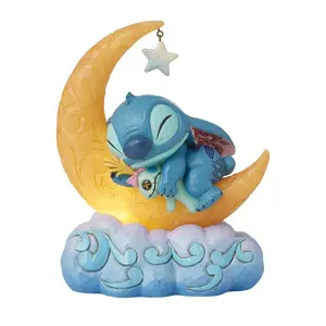 Jim Shore Disney Traditions Stitch & Scrump Moon LED Figurine