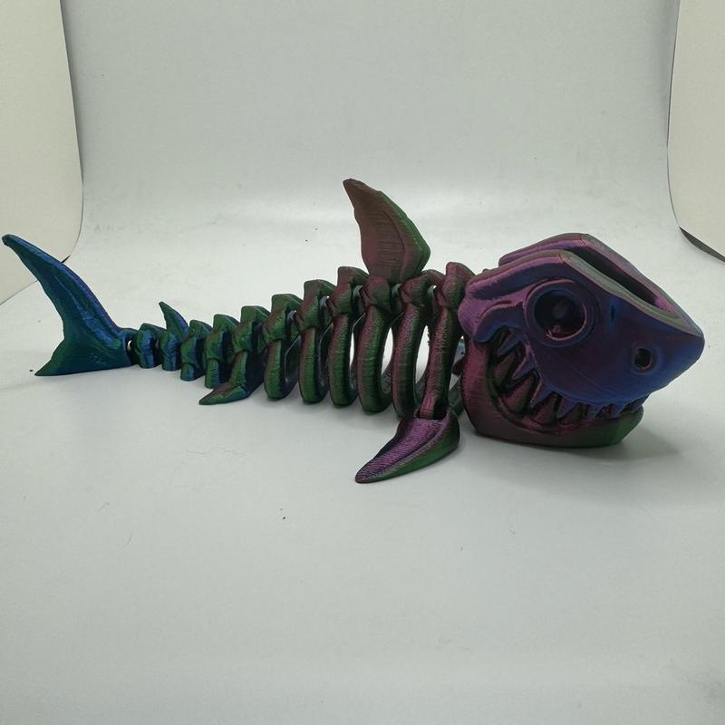 Skeleton Shark. Articulating Art 3d Print Decor Decorative Room Ornaments Decoration Eye articulated model