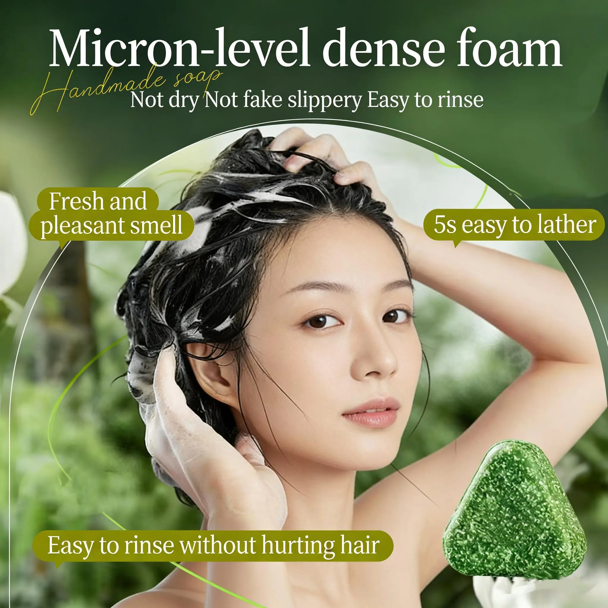 Nature Triangle Shampoo Bar Calming & Strengthening Hair for Women