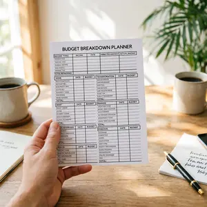 10 Sheets Monthly Budget Planner, Personal Finance & Savings Tracker, Minimalist Expense Tracking Sheet, Bill Payment & Savings Management List