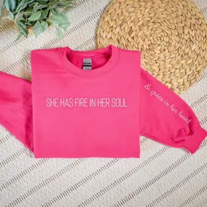 She Has Fire In Her Soul & Grace In Her Heart Heliconia Sweatshirt