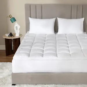 Hotel Collection  Size Hybrid Mattress Protector & Pad - Extra Padded, Thick, Plush, & Fitted Mattress Topper for Bed - Comfortable Pillow Top Mattress Cover