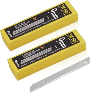 Gomake mm Utility Knife Replacement Blades, Snap Off Blades for MM Universal Art Knife,Stainless Steel Blades Use in Office, Home, Arts, Crafts  PCS