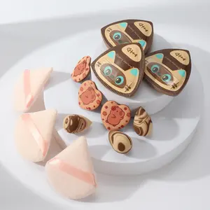 Meal Prep Cat 12-Piece Set, Bb Cream & Foundation Sponge Mix, Concealer Use, Ideal for Blemishes, Suitable for All Skin Types, Makeup Sponges