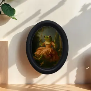 Vintage Art Shabby Chic Design Frog Swing Dress Decoration, Perfect for Halloween Christmas Thanksgiving Home Office Wall Decor, Room Decoration