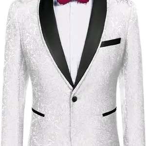 COOFANDY Men's Floral Tuxedo Suit Jacket Slim Fit Dinner Jacket Party Prom Wedding Blazer Jackets
