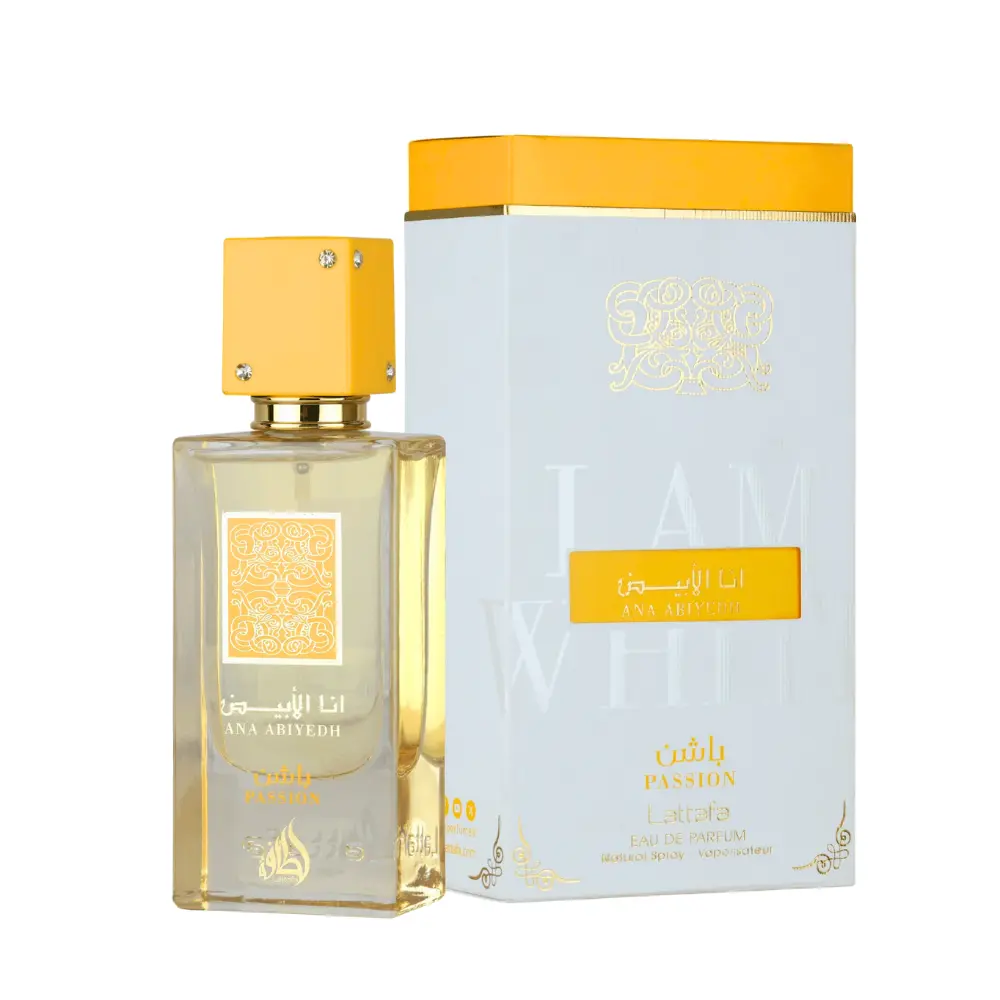 Lattafa Ana Abiyedh Passion Eau de Parfum Spray 2.0 oz for Women | Amber Vanilla Fragrance | Passionfruit Coconut Vanilla