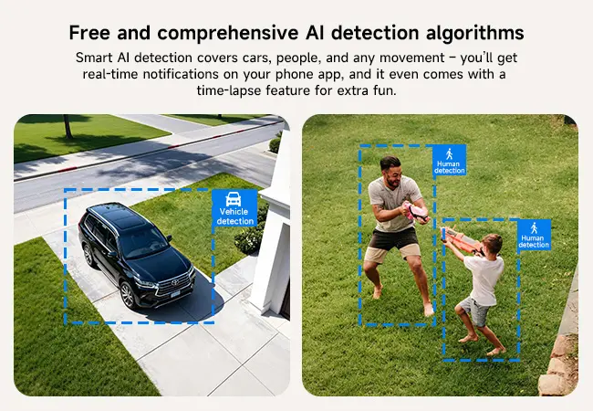 CINMOORE Solar Security Camera –2.5K HD, Wireleess 2.4GHz 5GHz Dual Band WiFi Camera , Outdoor,  Continuous Poweer，Easy Magnetic Install,Smart Garage & Yard Guard, Full‑Color Night Vision, Motion Alerts, Two‑Way Audio, App Control – All in One, Mount, Cha