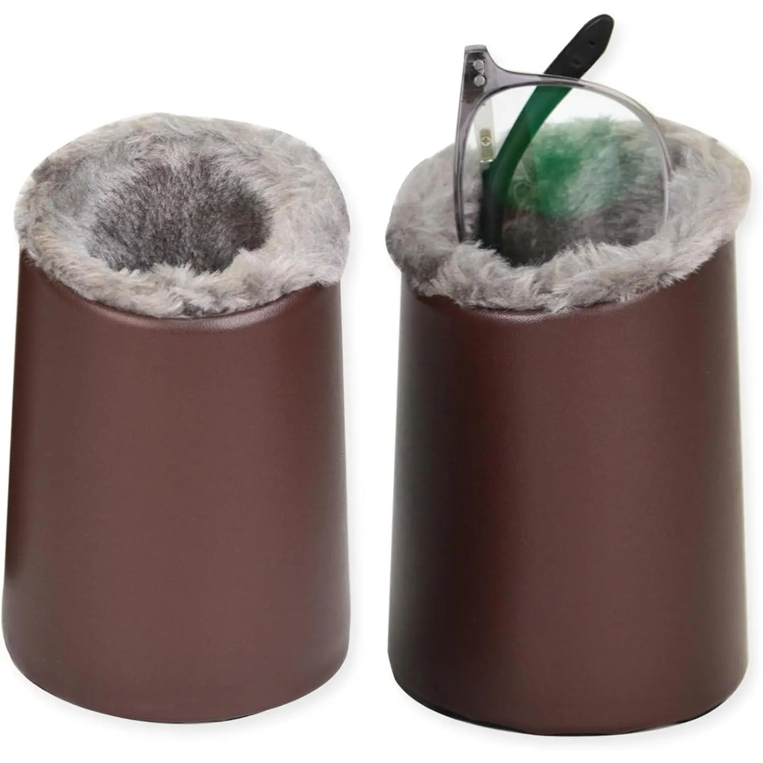 2 Pack Plush Lined Eyeglasses Holder Stand Protective Glasses Holder For Desks Or Nightstands