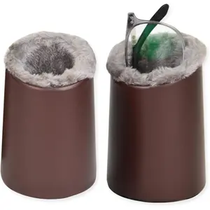 2 Pack Plush Lined Eyeglasses Holder Stand Protective Glasses Holder For Desks Or Nightstands