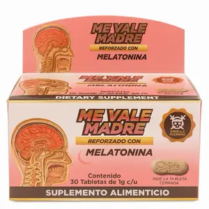 Me Vale Madre Melatonin 30 Tabletas 1g Healthcare Natural Vitamin Edible Dietary Supplement Healthy Optimum Brain Booster