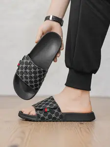 Men's Fashion Sport Sandals, Anti-Slip Breathable PU Leather Eva Sole, Plain Design, Magic Tape Closure, Sizes 39-47, Ideal for Summer Outdoor Activities