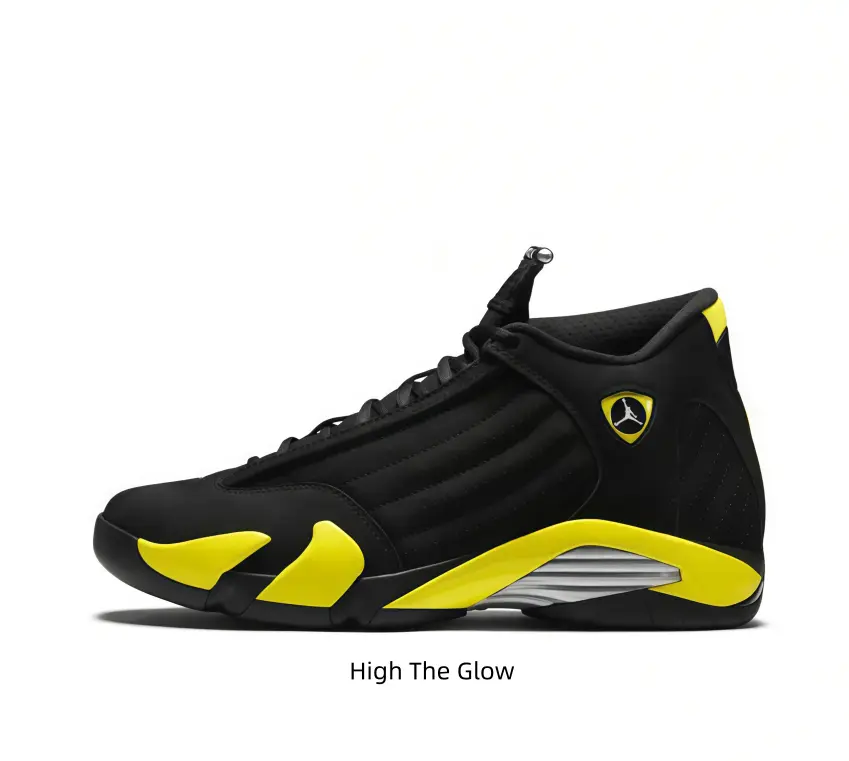 Retro Three Tone Contrast Mid Top Trainers Soft Nubuck Upper Yellow Pull Tab Spike Anti Slip Outsole Daily Walking Footwear