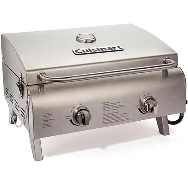 Cuisinart Chef's Style Tabletop Gas Grill in Stainless Steel Cuisinart Chef's Style Tabletop Gas Grill in Stainless Steel