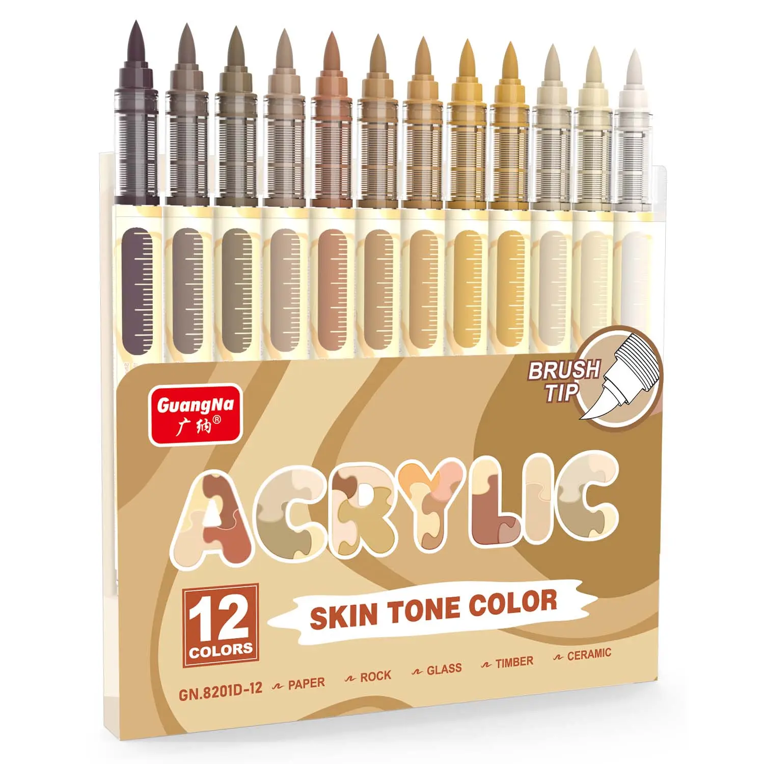 GuangNa Acrylic Marker Pen Set Macaron Colors for Artwork & School Supplies Versatile Drawing Pens for Artists Students Artist Bundle