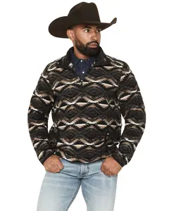 Rock & Roll Denim Men's And Southwestern Berber Quarter Zip Pullover - Bm91c06750