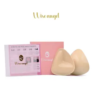 Mother's Day Gift Wise Angel Sticky Push Up Inserts Instant Boost Double-Sided Adhesive Bra Cup For Women Supports Up To 2Cup Sizes Reusable Sweat&Water Resistant Outfit Feminine,Supportive and Breathable Sports Bra for Women