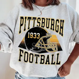 Vintage Pittsburgh Football Sweatshirt, Pittsburgh Football Game Day Shirt Fabric Fit