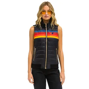 WOMEN'S 5 STRIPE VEST - BLACK