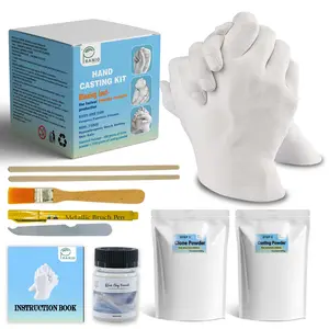 PRANIO Couples Hand Casting Kit - DIY 3D Hand Mold Making Kit for Valentine's Day, Anniversary, Wedding Gift | Create Lasting Memories with Couple Handprint Keepsake & Romantic Couple Activity Handcraft