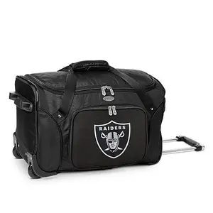 Football Fan Shop Officially Licensed NFL Las Vegas Raiders 22" Wheeled Duffel Bag