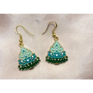 Full Christmas Tree Earrings holidays red green Christmas tree charms drop earrings (Limited)