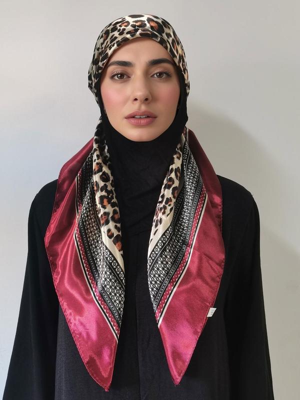 Elegant Satin Hijab Scarf, Soft Breathable Fabric, Easy Sweat Absorption, Perfect for Daily Wear, Elastic Fit Design