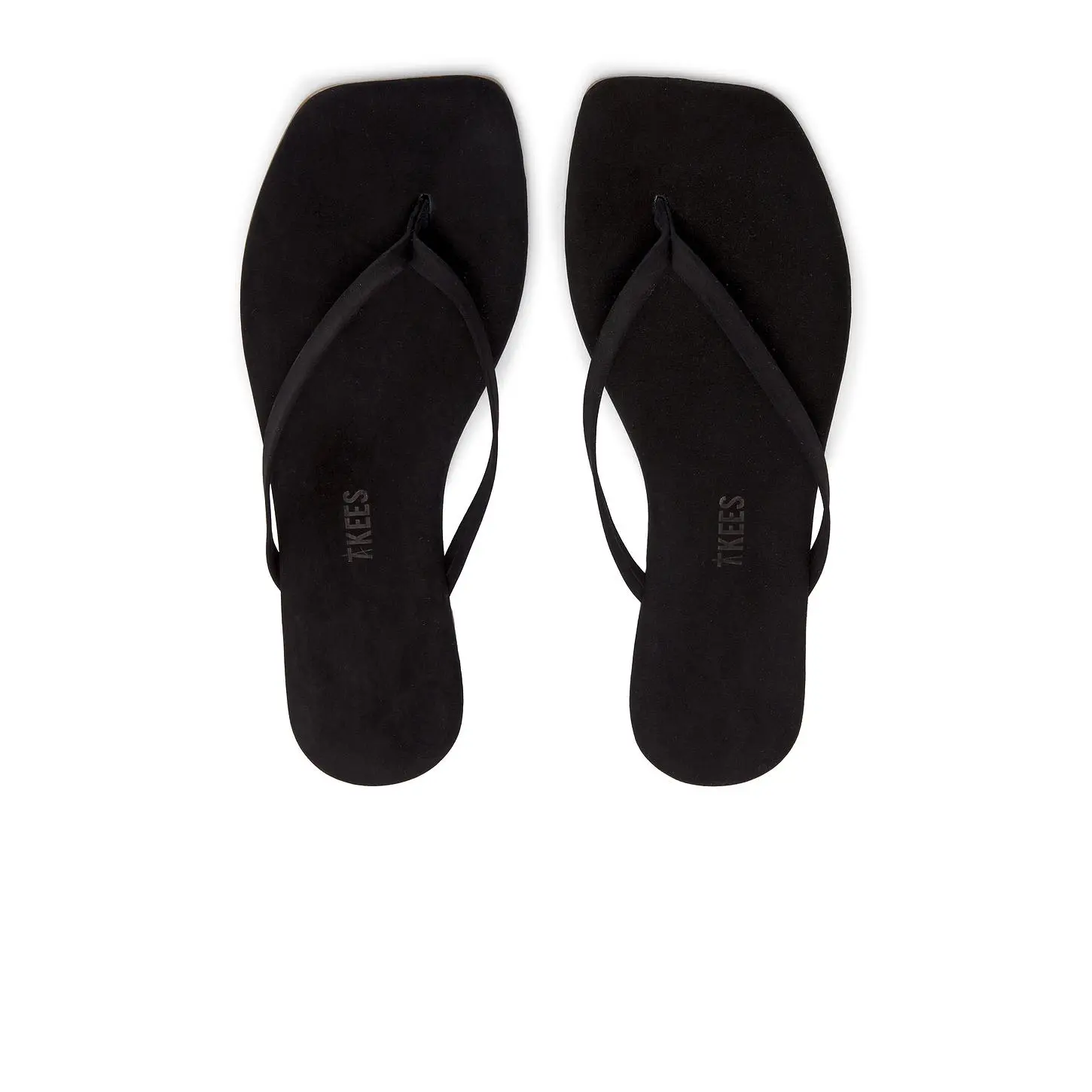 TKEES Square Toe Lily Suede Sandal in Sable