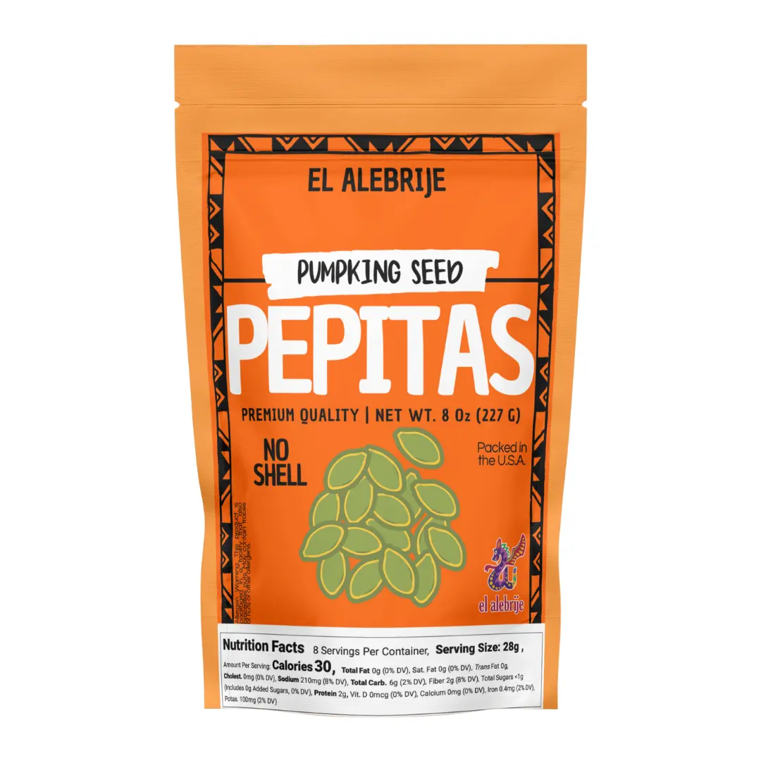 El Alebrije -  Pumpking Seed 8 Oz - 227 G - Hulled Pepitas - No Shell Pepitas | Nutrient Rich Delicious & Healthy Snack