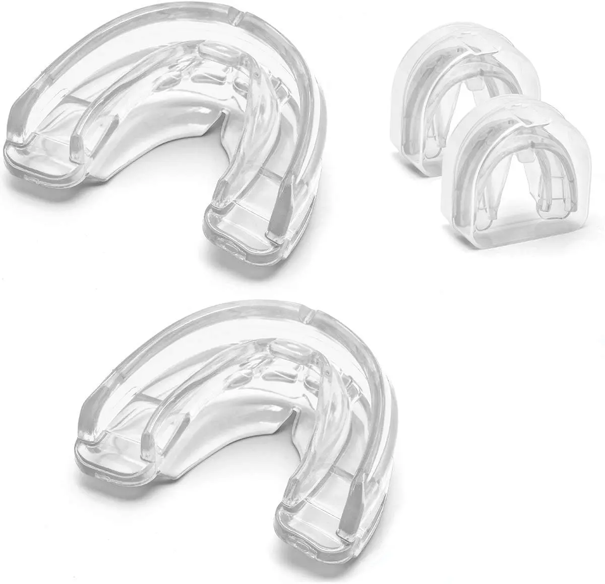 Double Braces Mouth Guard, Youth Sports Athletic Mouth Guards | Mouthguard for Upper and Lower Teeth Protection Required for Youth, Teenager and Adults(Transparent)
