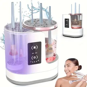 3-In-1 Makeup Brush Cleaner Dryer, USB Powered Quick Disinfection & Drying, Brush Cleanser Travel Portable Design, Ideal Gift for Beauty Enthusiasts