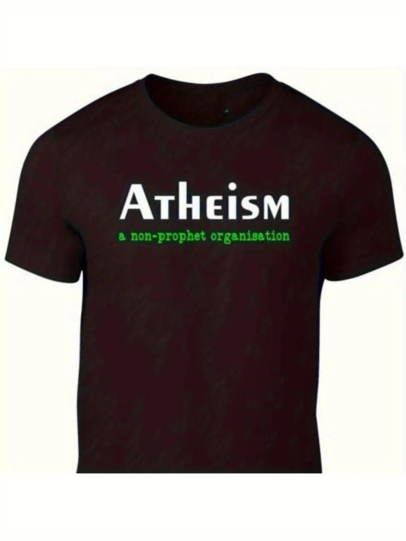 Men'S 100 Atheist Statement T-Shirt - Casual Loose unisex soft cotton short sleeve t shirt, vintage graphic casual tee for men women teens, perfect birthday holiday gift for camping travel gym daily street casual wear