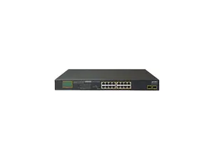 Planet GSW-1820VHP 16-Port 10/100/1000T 802.3at PoE + 2-Port Gigabit SFP Ethernet Switch with LCD PoE Monitor (300W)
