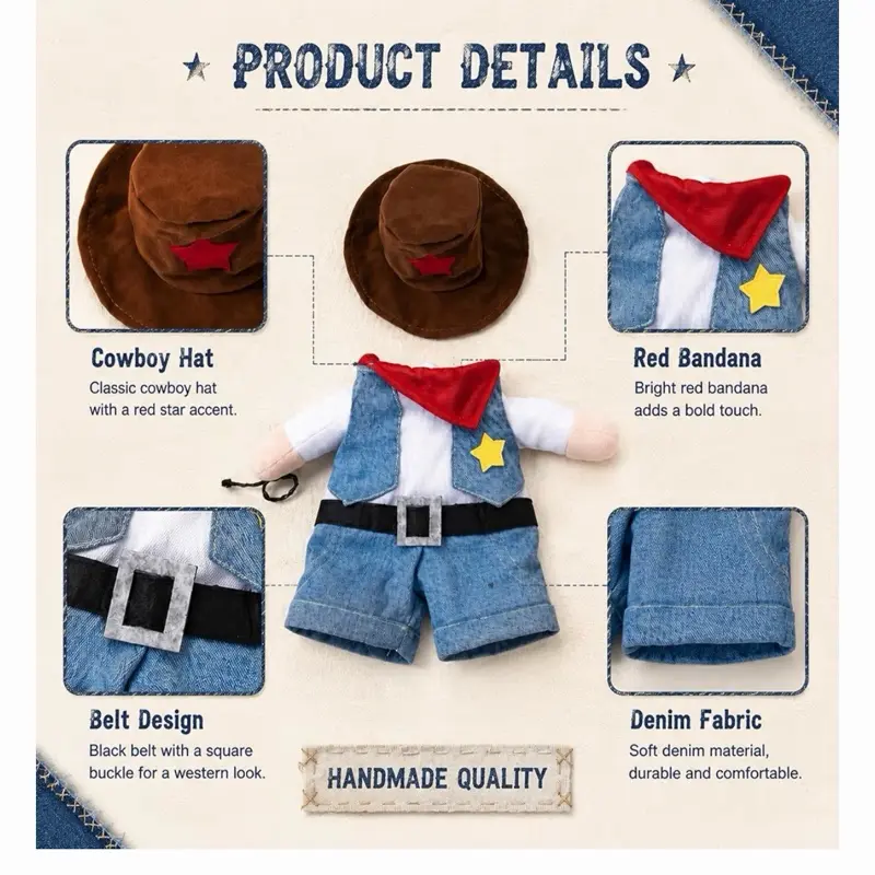 Western dog outfit
