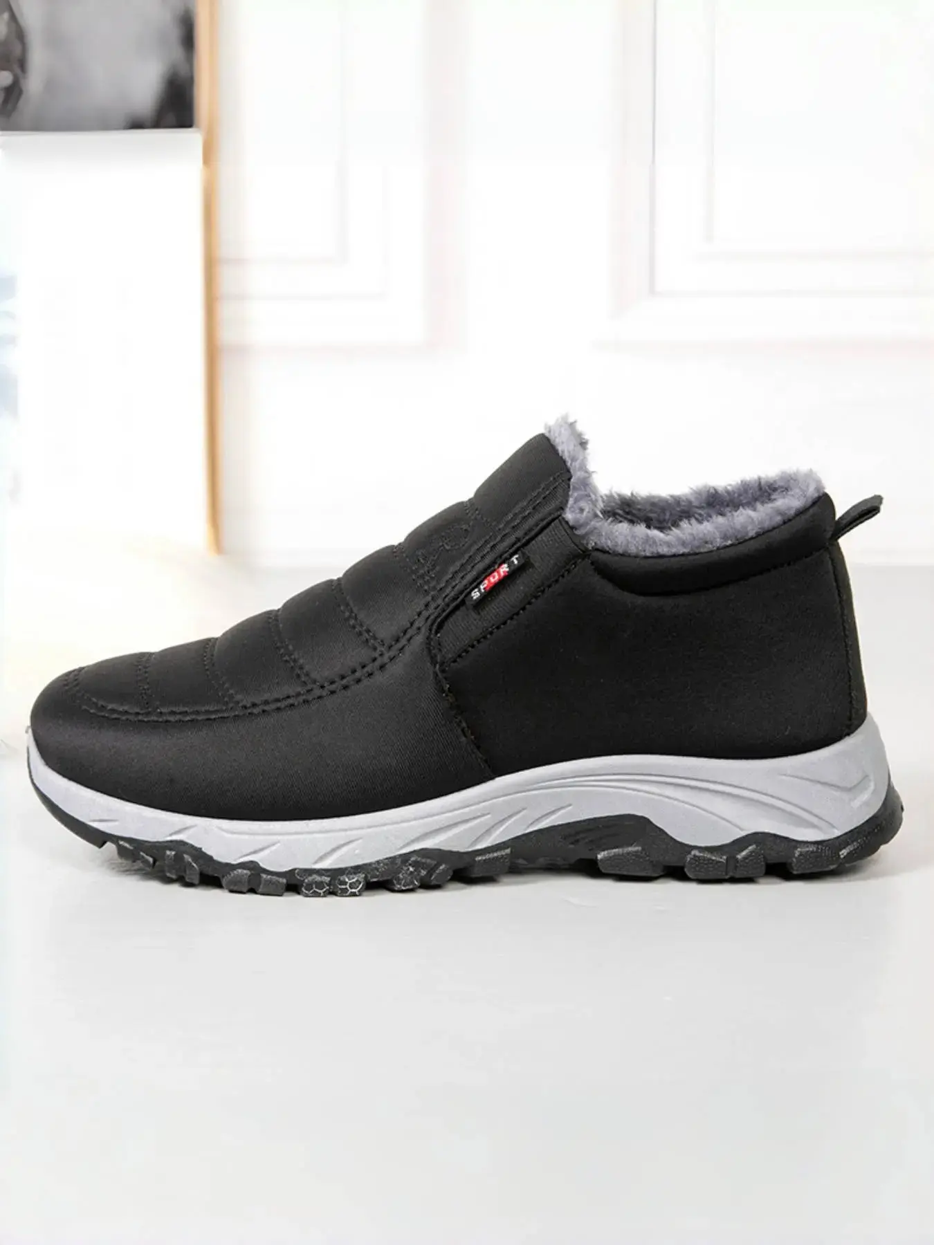 Men's Warm Anti-Slip Fashion Snow Boots, Thick Fleece Lined High Top Boots, Lightweight Durable Comfortable Outdoor Daily Wear Non Slip Boots