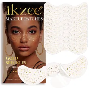 Glitter Freckles Makeup Stickers, 10pcs/box Waterproof Long Lasting Freckles Temporary Tattoo Stickers, Makeup Accessories, Suitable for Daily or Holiday Party Makeup, Cosmetic Fake Tattoos