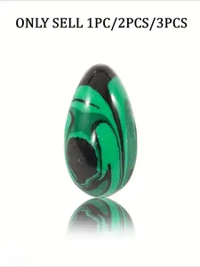 JXMYBA 1/2/3pcs Natural Malachite Gemstone Egg - Hand Carved Polished Egg Stone, Crystal Pocket Guardian, Lovely Jewelry Additions for Room Decoration, Arts And Crafts Gifts