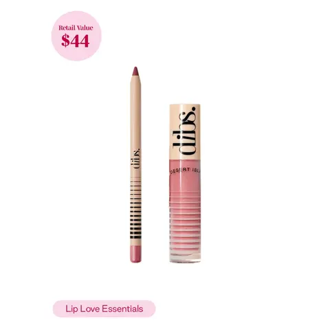 DIBS Beauty Lip Love Essentials - No Pressure Lip Liner + Go To Glossy Balm Makeup Sets