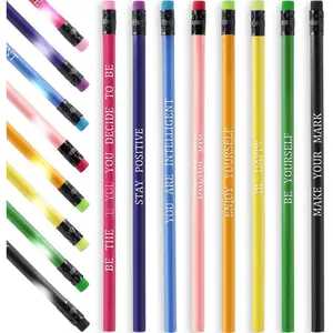 40 count Mood Color Changing Pencils with Eraser Heat Activated Inspirational Pencils with Sayings, Thermochromic Pencil for Students Classroom Gifts(Inspirational Style)