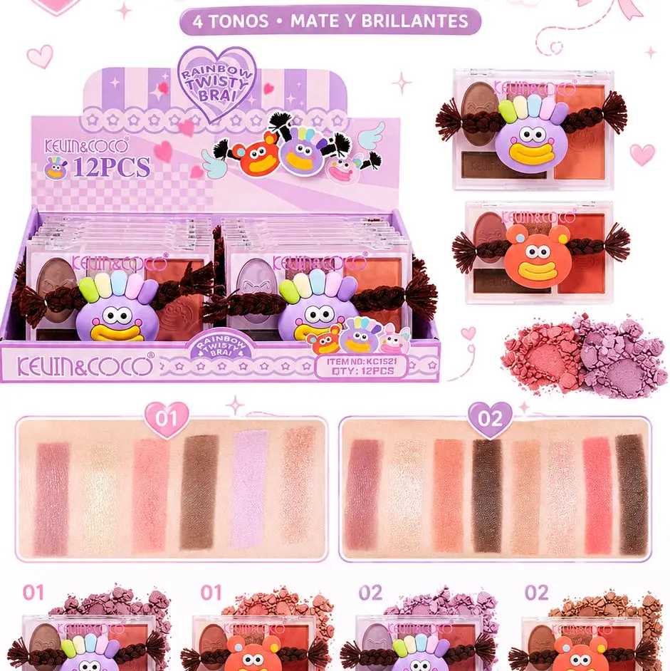 Rainbow Twisty Brai Purple Eyeshadow