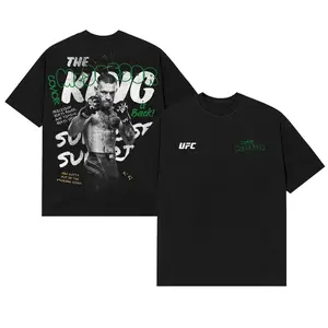 Conor McGregor “The King Is Back” UFC 329 #2 Graphic T-Shirt, The Notorious Vintage MMA Fighter Tee, UFC Champion Fan Merch, Combat Sports Streetwear Shirt, McGregor Comeback Graphic Tee, Oversized UFC Apparel, Unisex Fashion T Shirt for MMA Fans