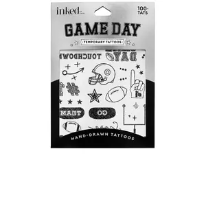 INKED by Dani Game Day Touchdown Tattoos in Black Multi