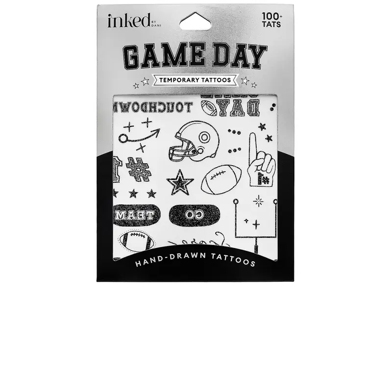 INKED by Dani Game Day Touchdown Tattoos in Black Multi