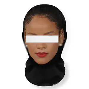 Realistic 3D Mesh Celebrity Face Mask & Headpiece Breathable Ultra-Fine Fiber Super-Stretch Fit Funny COSPLAY Prop Novelty Mask for Costume Parties Halloween Cosplay Events