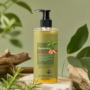 Natural Rosemary Hair Shampoo, Clarifying Scalp Wash, Strengthens Fragile Hair, Hydrates & Softens Frizz, Delivers Fresh Voluminous Lightweight Hair Daily