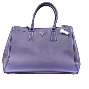 Pre-owned PRADA leather Shoulder Bags purple fashion trendy handbag