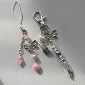 Personalized Name keychains with Bow and Heart