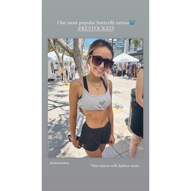 Butterfly Tattoo | 2 Week Temporary Tattoo | Semi Permanent Tattoo | Plant Based Vegan Tattoo | Butterflies Tattoo | Insect Tattoo | Inspirational Tattoo | Gift Idea | Boho Tattoo | Bohemian Tattoo | Nature Tattoo | Femimine Tattoo